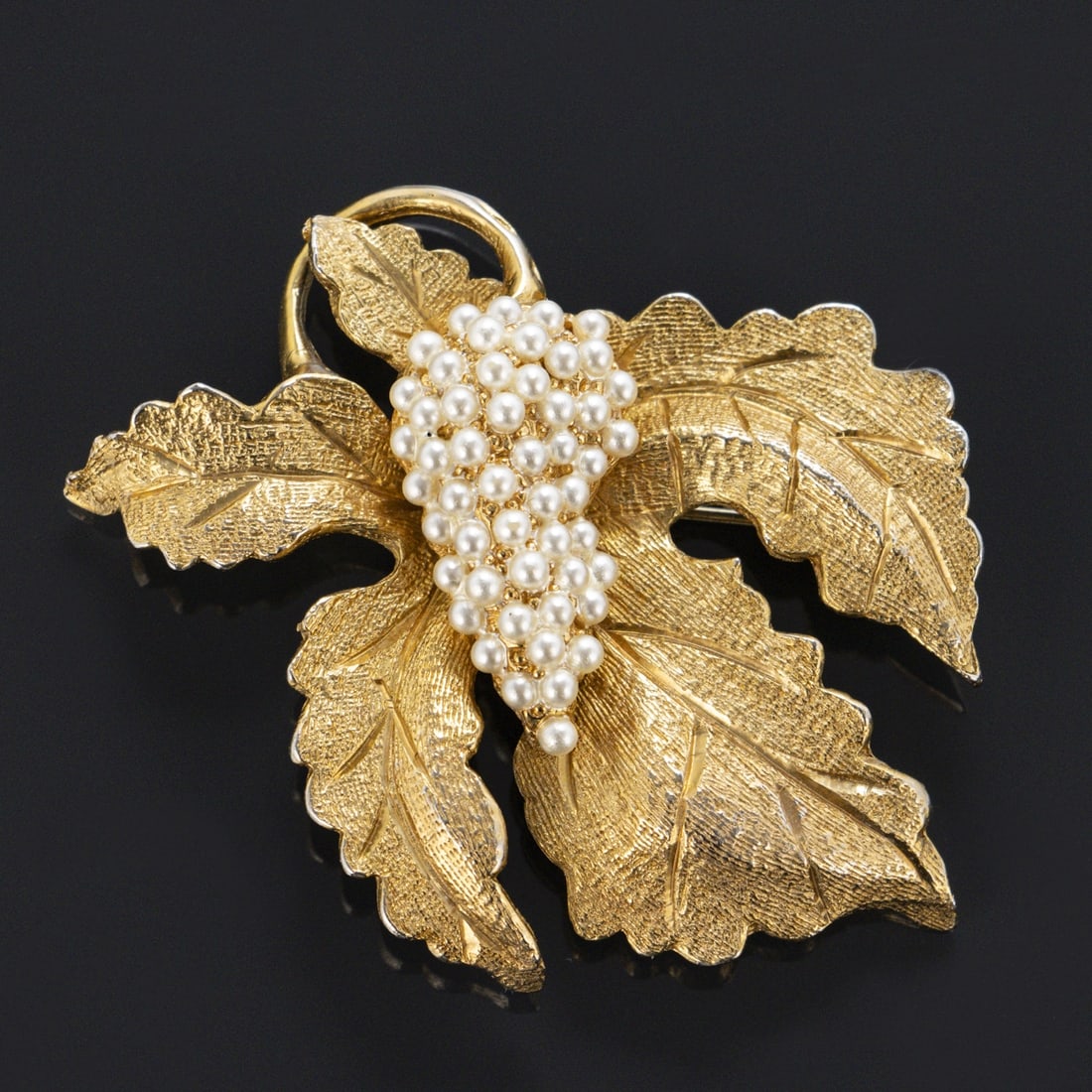 Hobe - Vintage Weintrauben-Brosche (1 of 1)