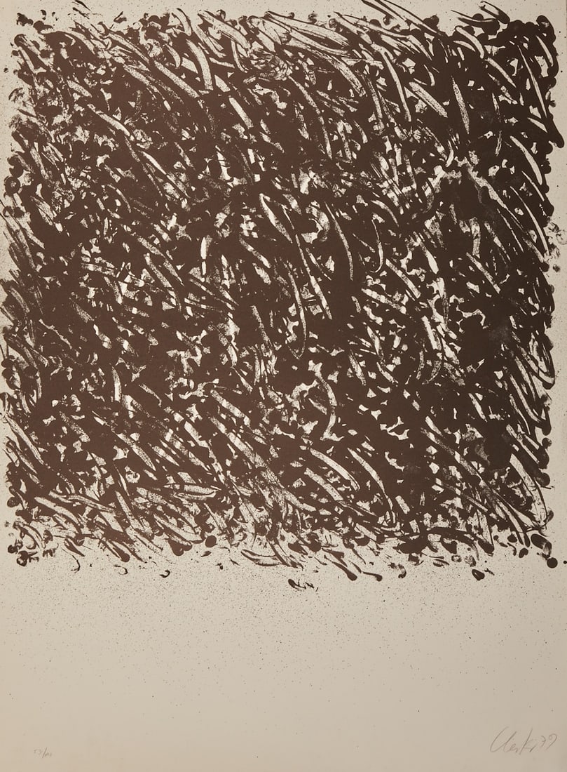 Günther Uecker: Günther Uecker 1930 Wendorf - 2025 Düsseldorf - "Field" - (1979) Lithograph/paper. 53/100. 86 x 62.8 cm (print and sheet dimensions). Signed and dated lower right: Uecker (19)79. B