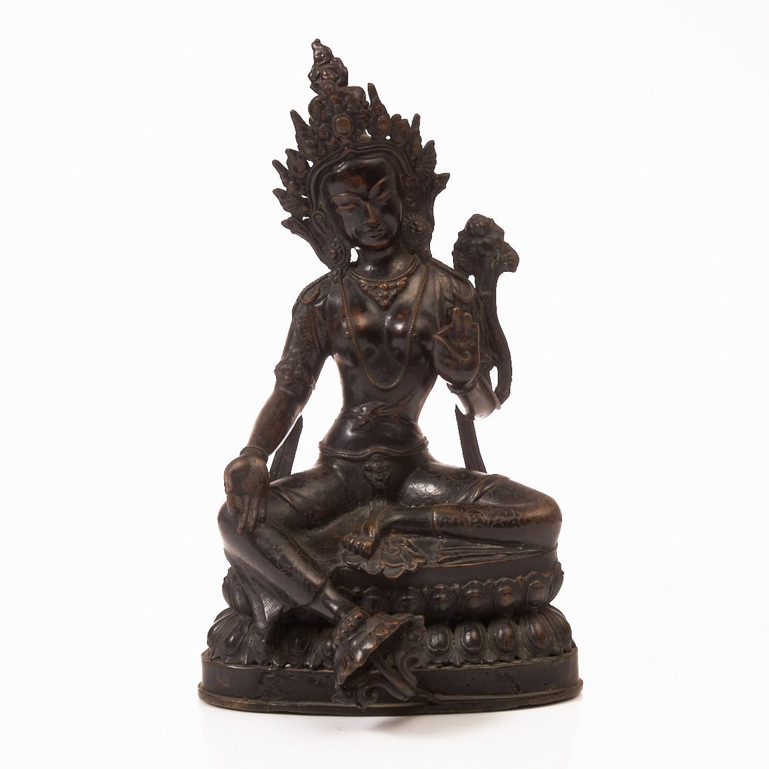 Bronze Tara Buddha Figure (Sitatara / Drolkar) (1 of 3)