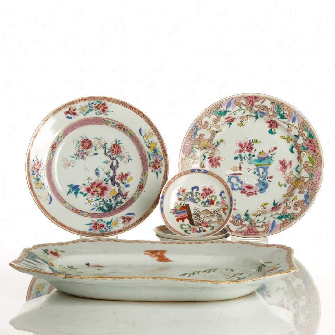 Famille-Rose Plate Set (6 pieces) (1 of 1)