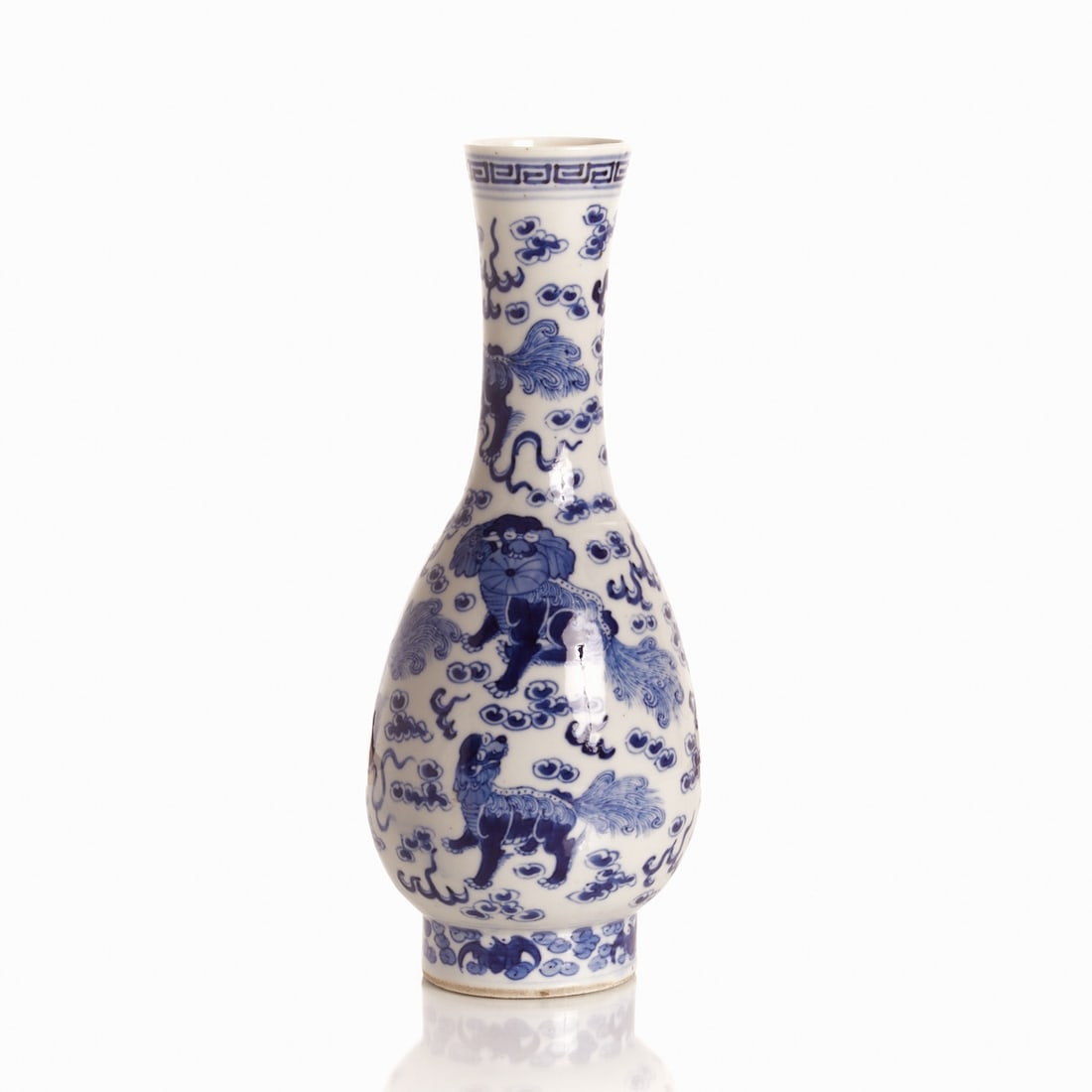 Chinese Blue and White Vase with Kangxi Base Mark (1 of 3)
