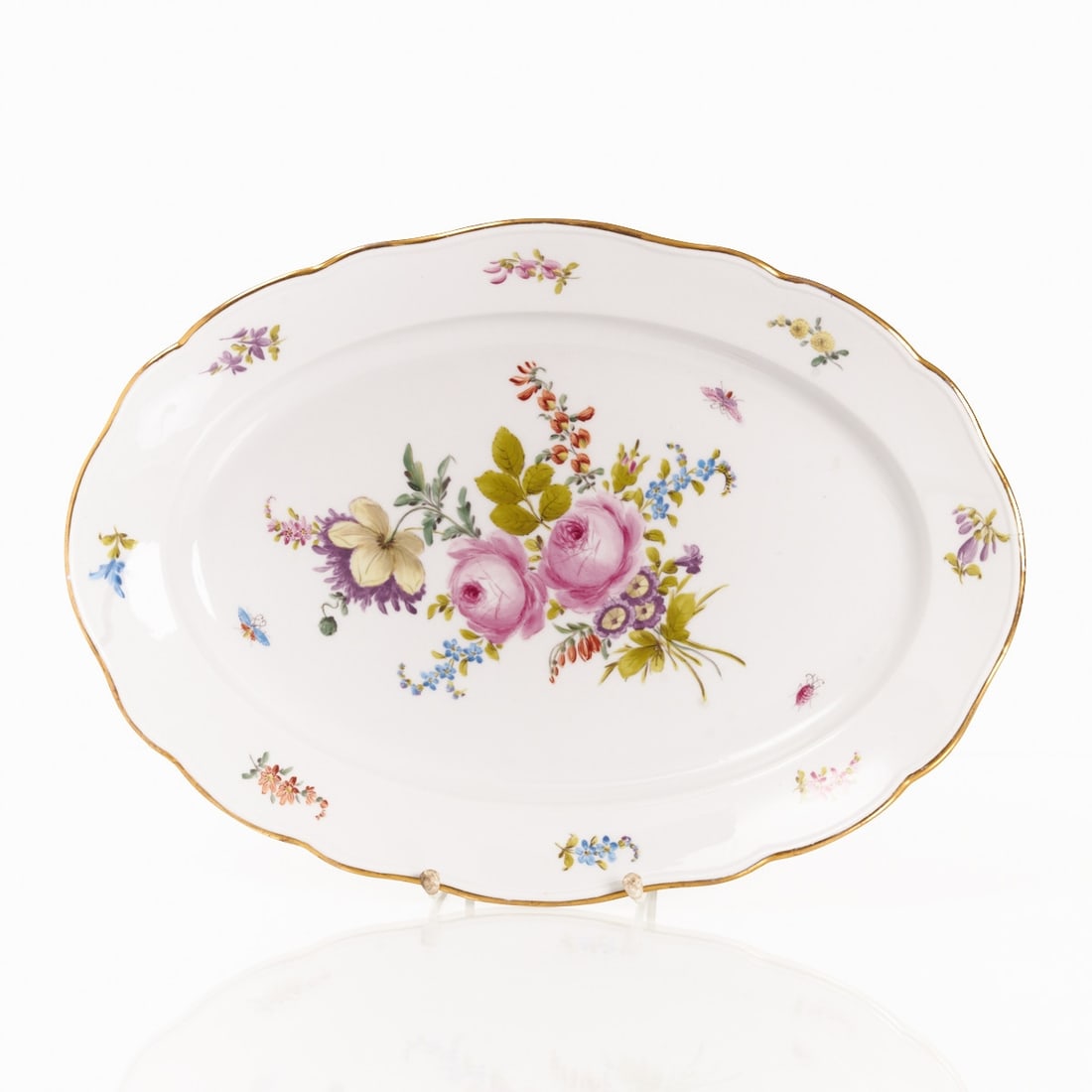 Oval plate - Flower painting, Meissen 1850-1888 (1 of 1)