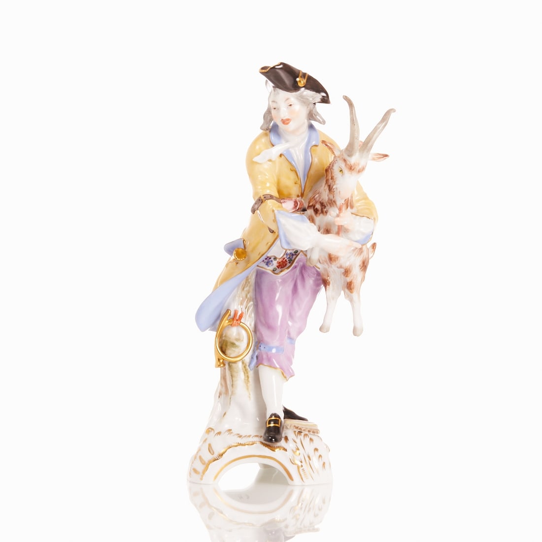 Allegory "The Air" / Youth with goat as bagpipe. KPM Berlin 1982. (1 of 2)