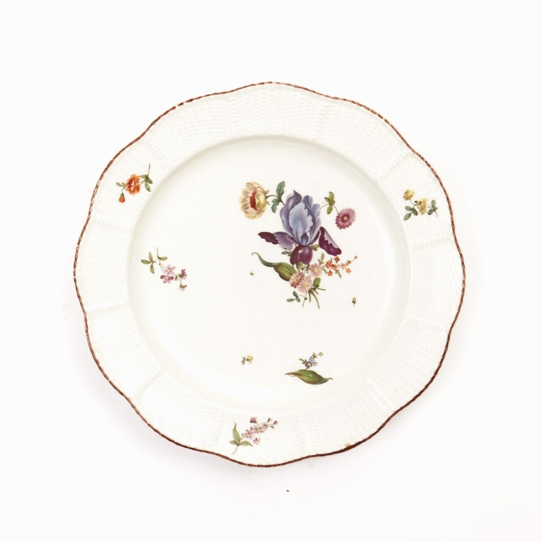 Plate - Old Ornament: Flower Bouquet / Mannerist Flowers. Ludwigsburg circa 1760-1770. (1 of 1)