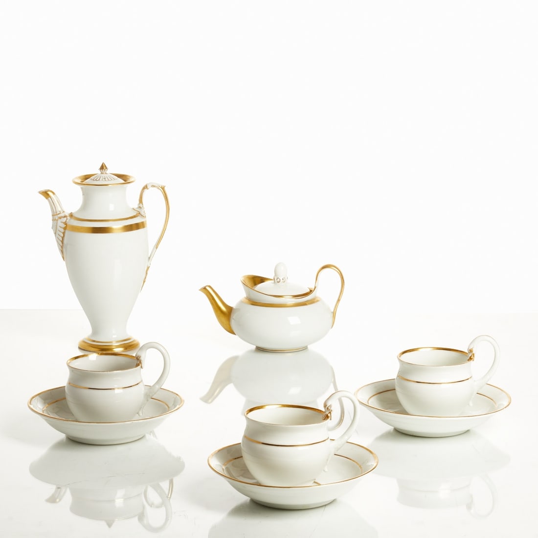 8 Biedermeier service parts, Meissen circa 1840 (1 of 2)