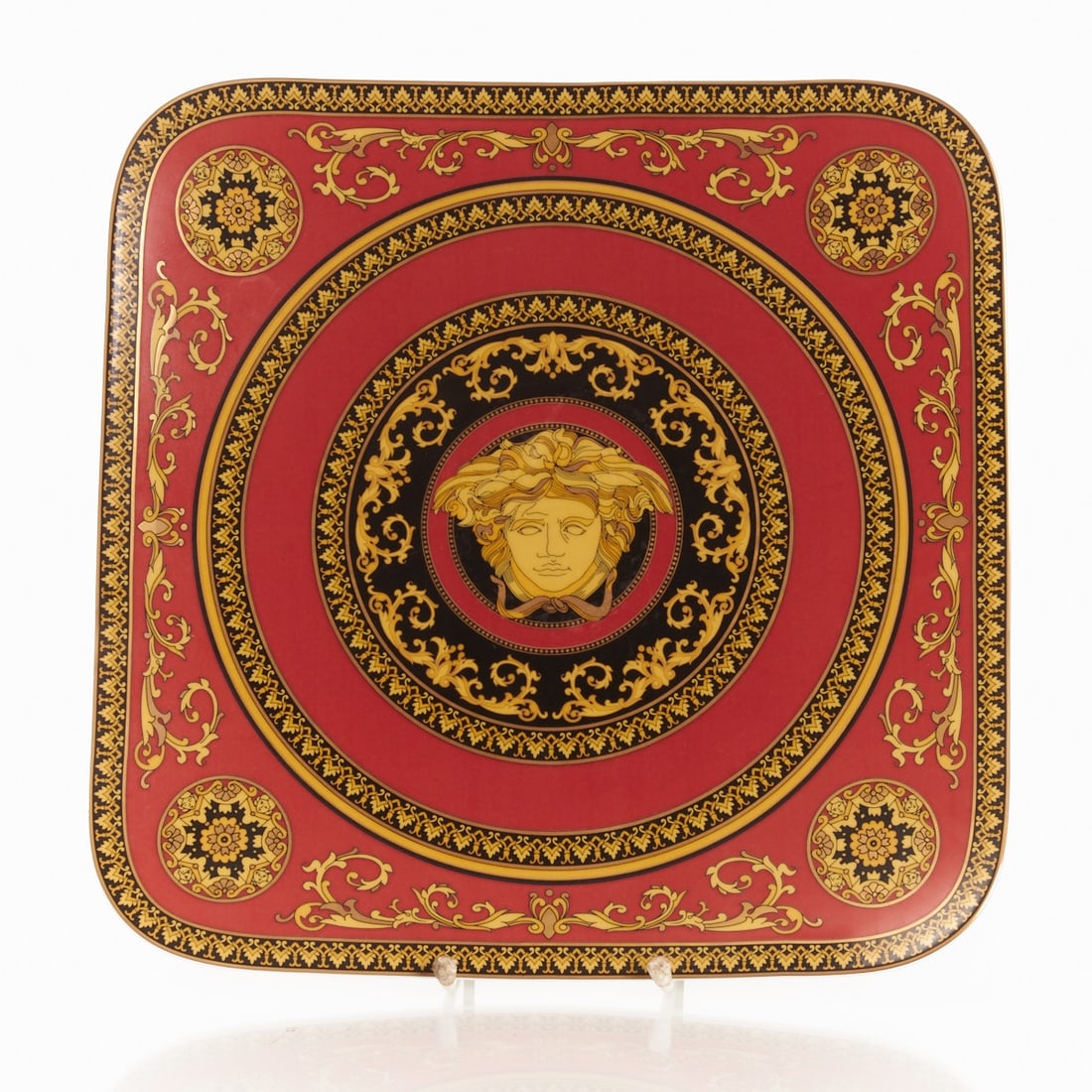 Square plate - Versace: Medusa, Rosenthal late 20th century (1 of 2)
