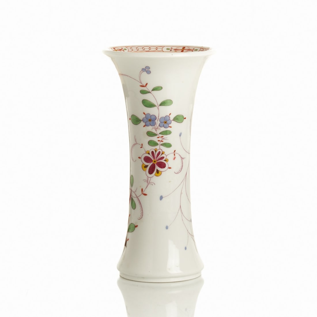 Cylinder Vase - Rock and Bird Painting, Meissen 1850-1924 (1 of 2)