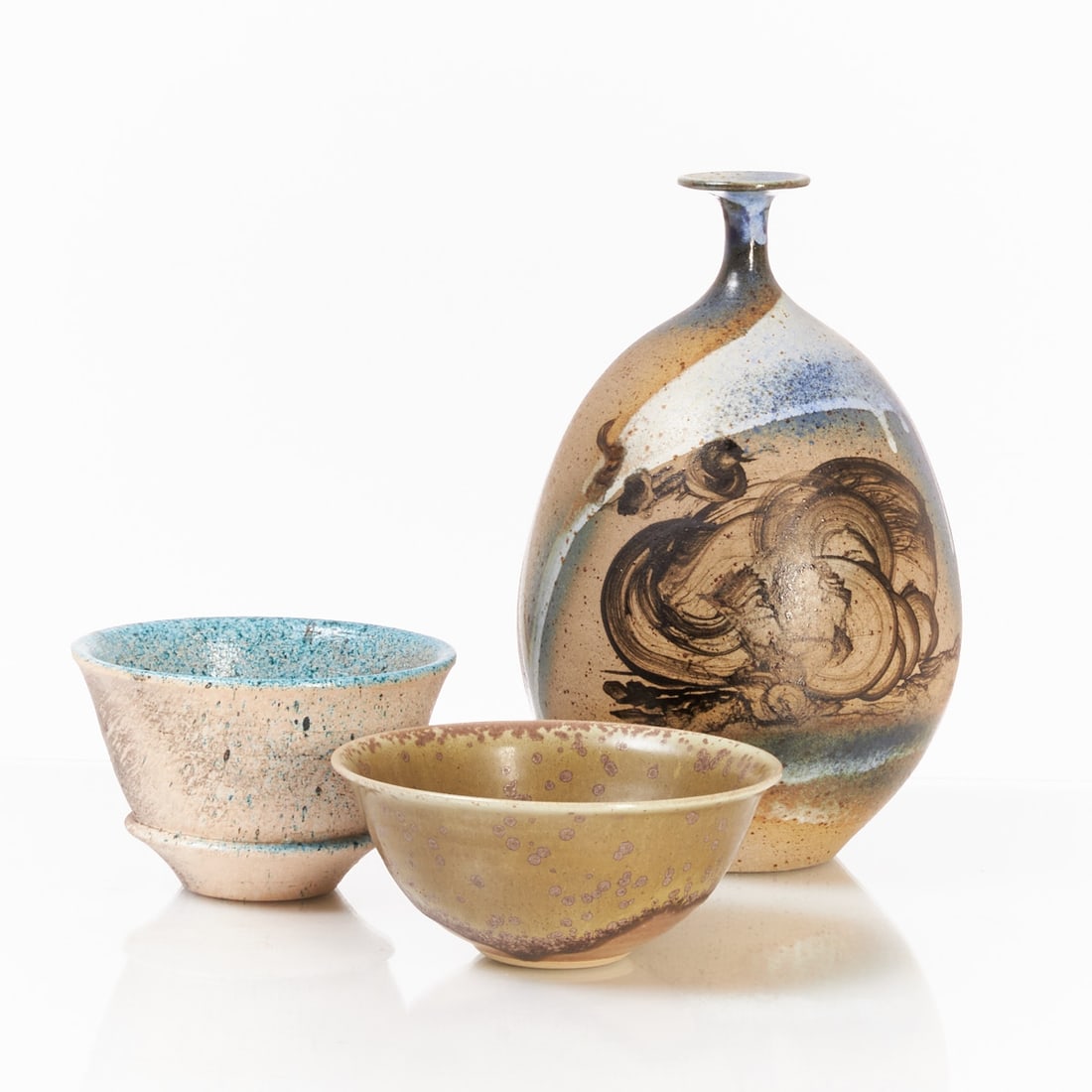Vase and 2 different bowls - studio ceramics (1 of 1)