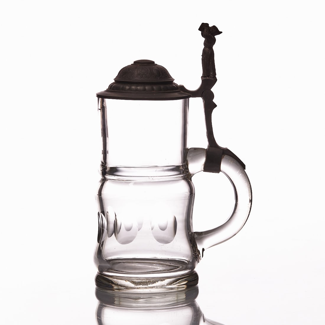 Jug - Thumb rest with drinking monk. (1 of 2)