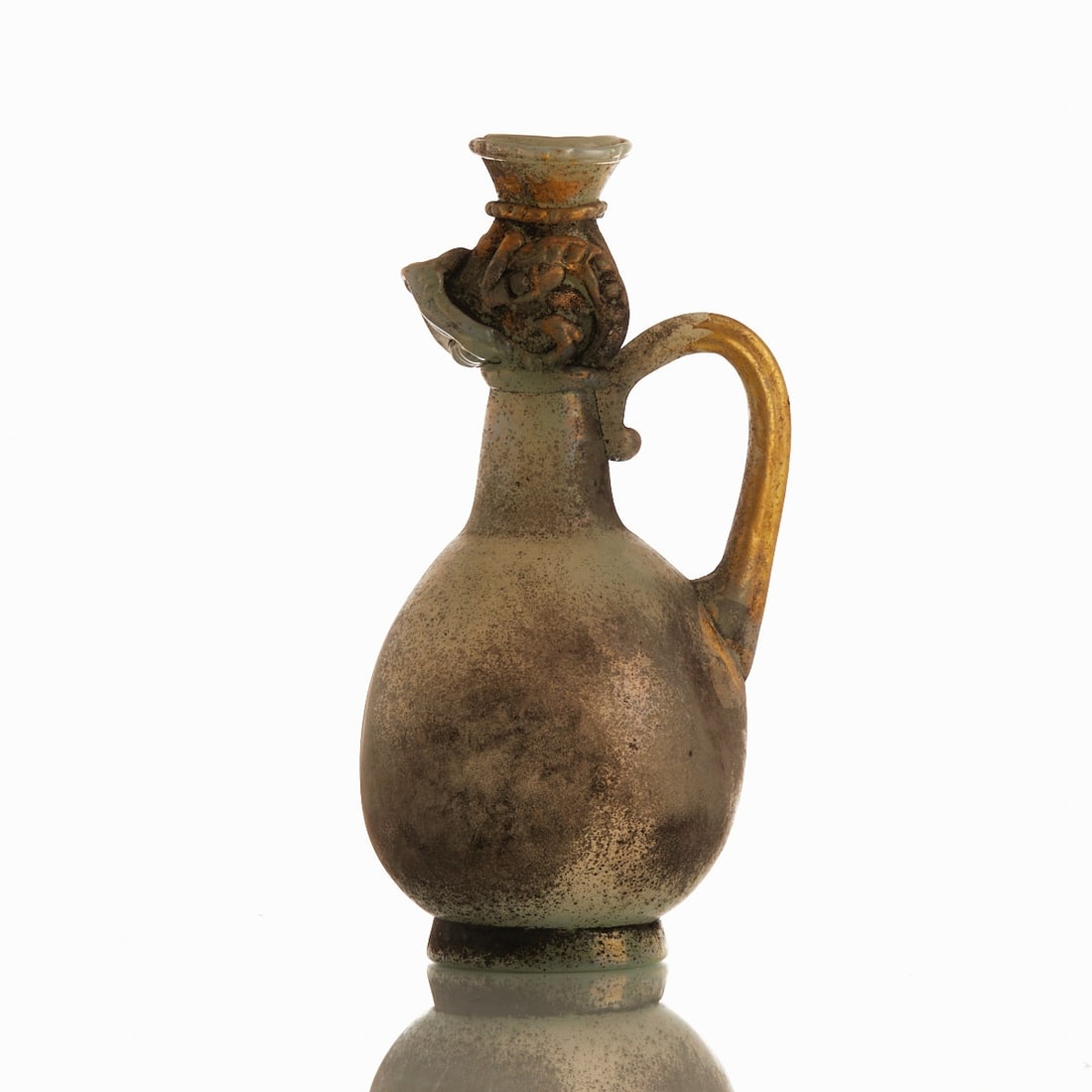 Unique jug with grotesque head - Vetro a scavo (excavated). Ermanno Nason for Vetreria Gino (1 of 1)