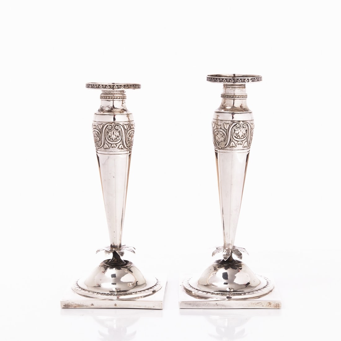 Rare pair of Baroque table candlesticks (1 of 1)