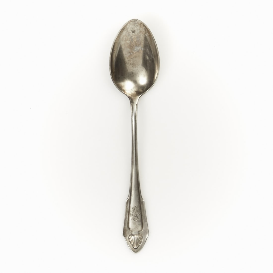 Art Nouveau table spoon: Art Nouveau table spoon. Julius Lemor/Breslau, c. 1900. 800 silver. Hallmarks: Maker's mark, 800, half-moon/crown. L. 21.5 cm. Weight: 50 g.