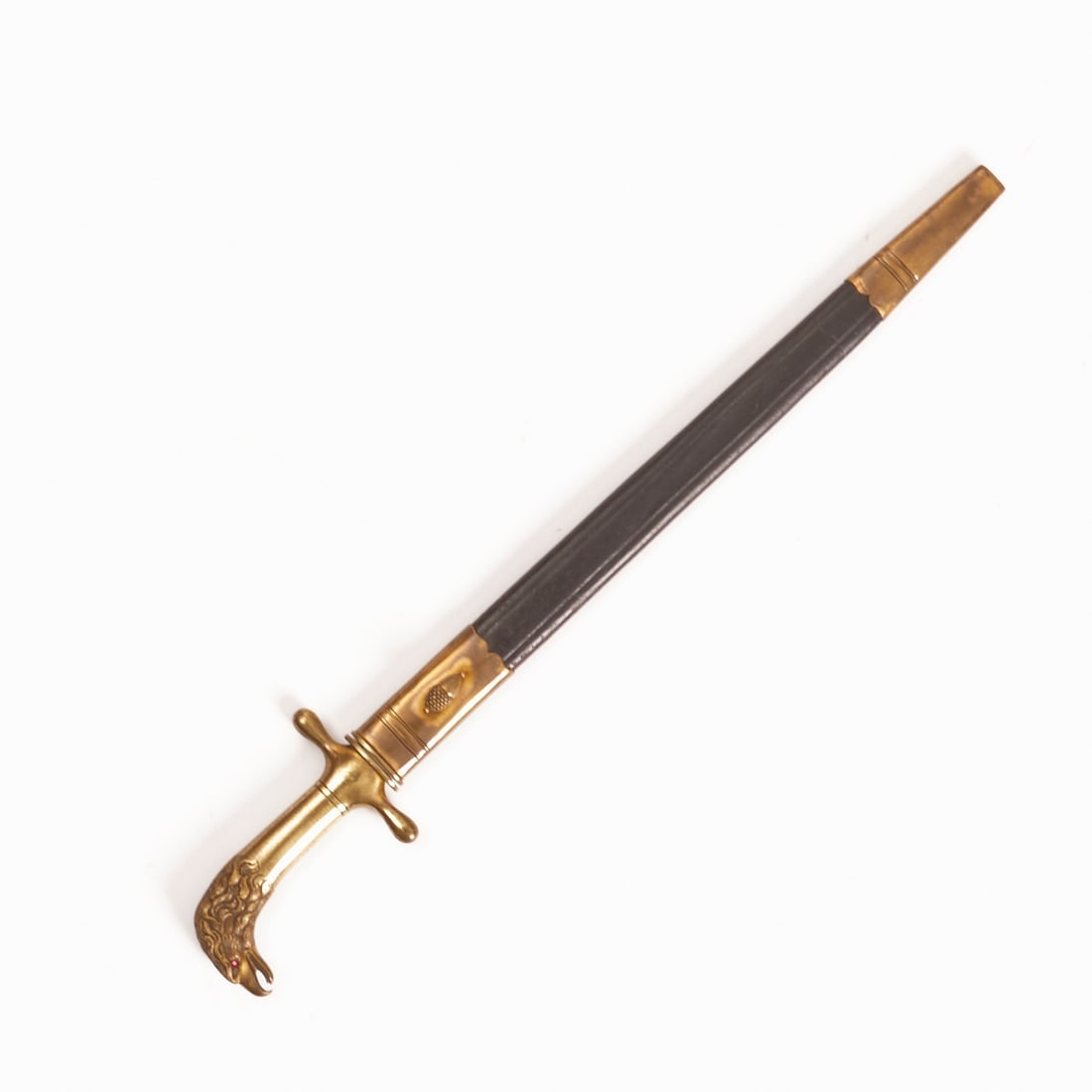 Prussian Hunting Dagger / Garde Jäger's Own Piece: Prussian hunting dagger / Garde Jäger's own piece Solingen, late 18th to early 19th century. Straight steel blade with fullers on both sides, richly etched. Inscription on the blade "Vive le