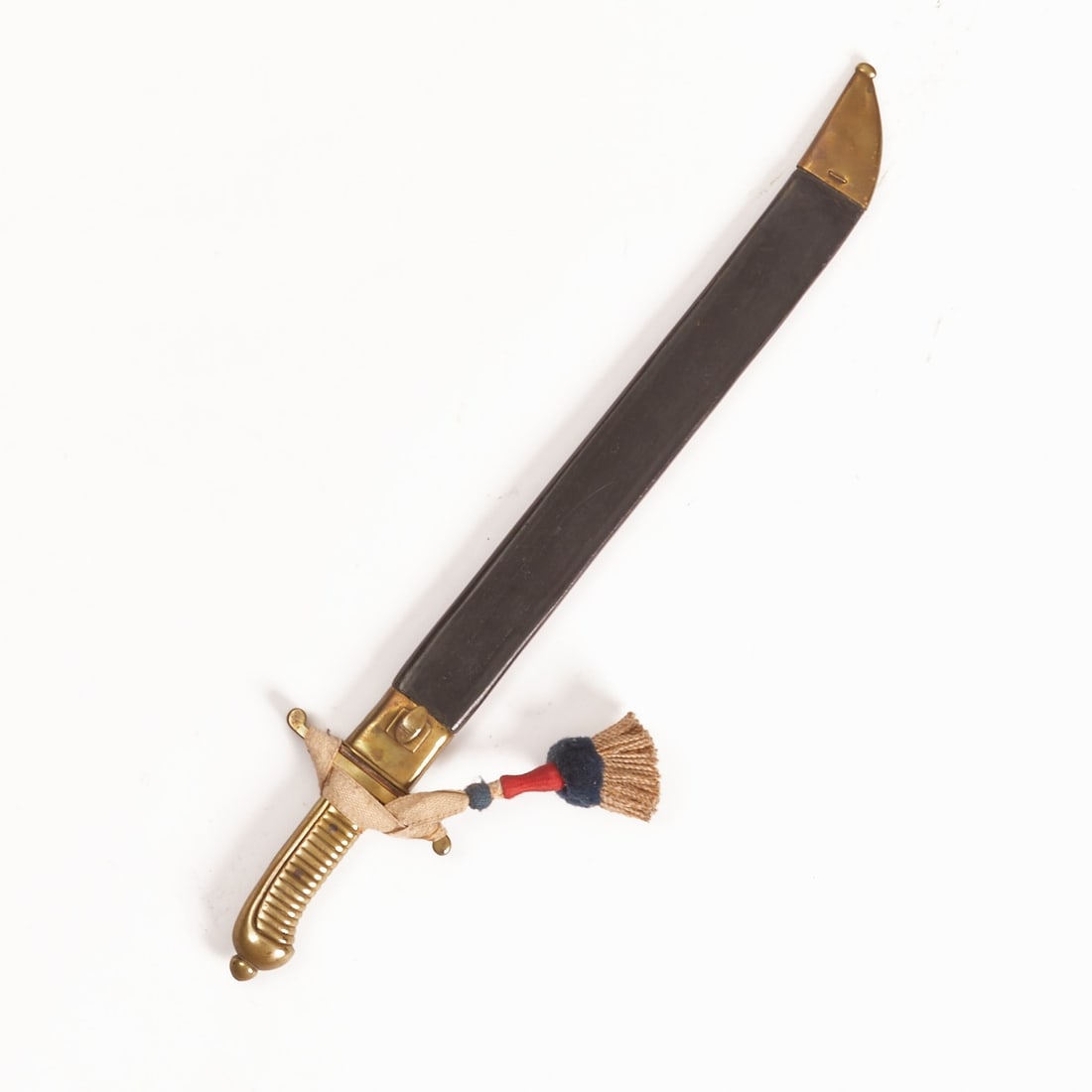 Artillery Bayonet with Troop Stamp: Artillery bayonet with troop stamp Germany, 19th century. Overall length 67 cm, blade length 47.5 cm. Solid brass mounting with ribbed grip, single-edged, sturdy blade with manufacturer's stamp on