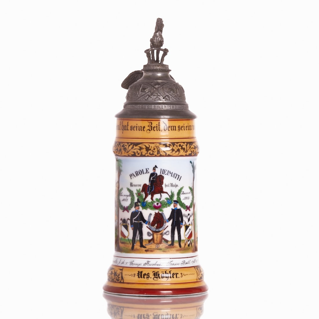 Reservist's Mug Reservist Köhler - 1st Company Kurhessian Train Battalion No. 11. Cassel. (1 of 1)