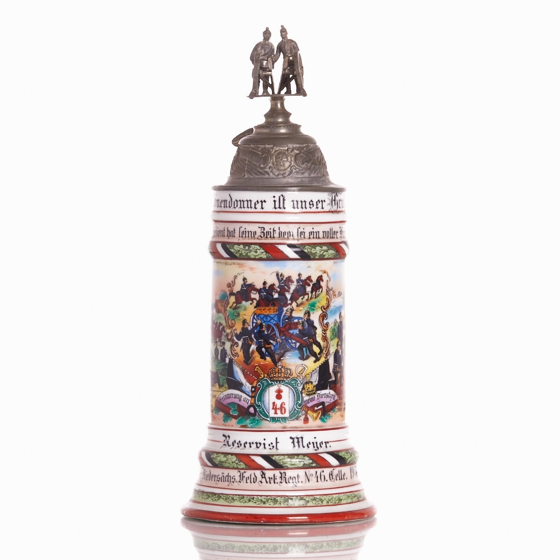 Reservist's Stein Reservist Meyer - 6th Btry. Lower Saxon Field Art. Regt. No. 46. Celle. 1904-06. (1 of 3)