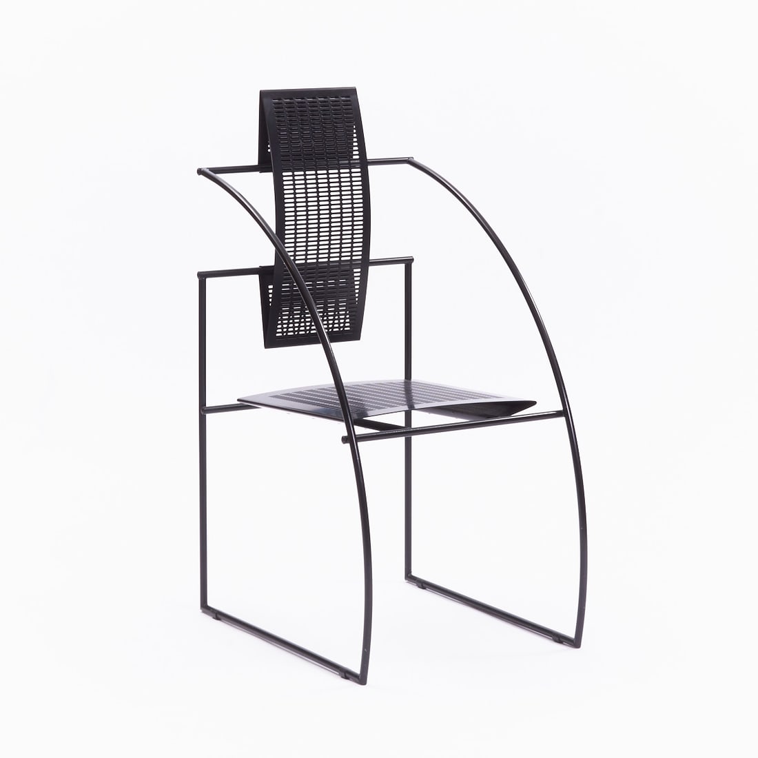 Modern Armchair, so-called La Quinta Chair: Modern Armchair, so-called La Quinta Chair Alias/Italy. Design: Mario Botta. Metal. 43.5/94 x 46 x 56 cm.