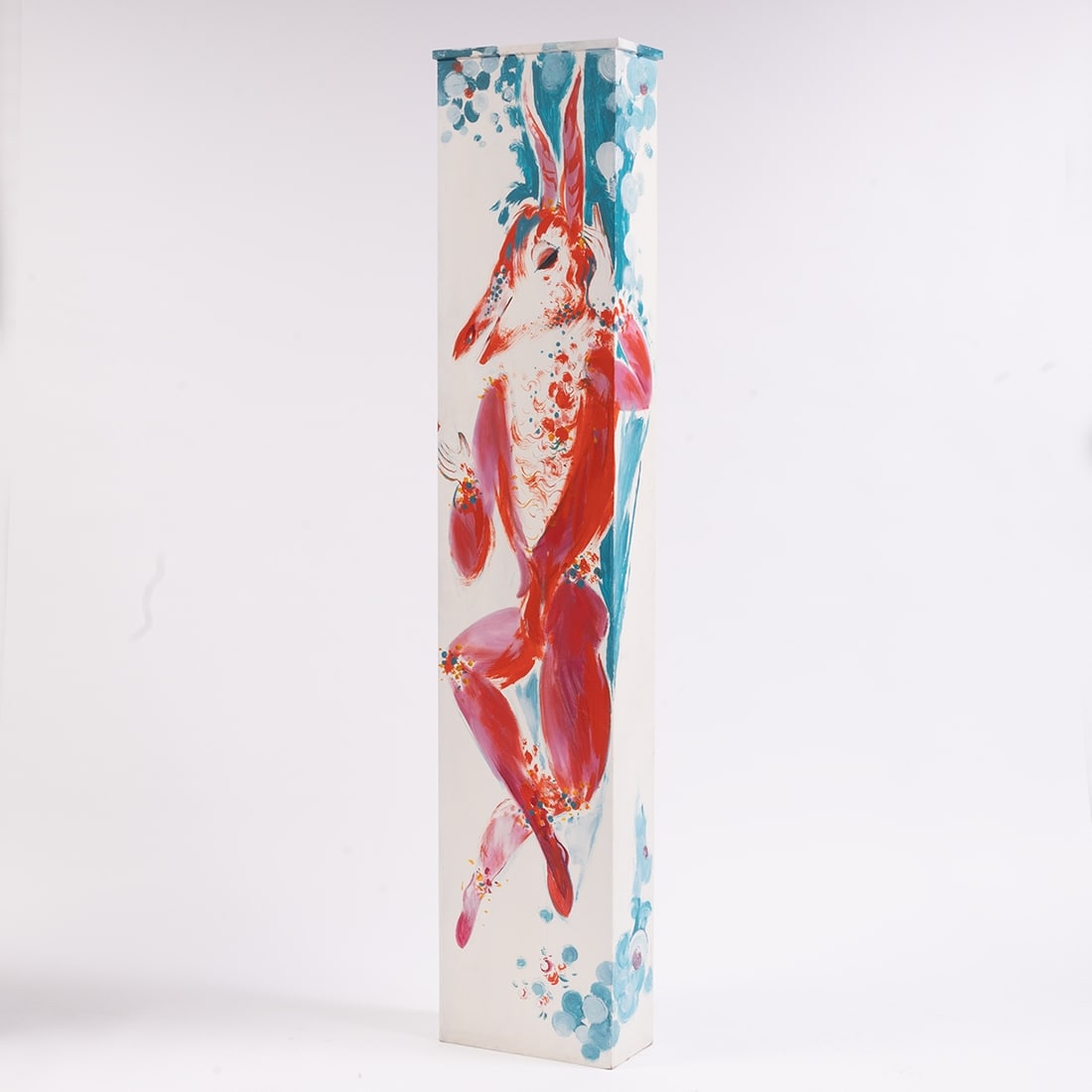 Heinz Werner: Heinz Werner Coswig 1928 - 2019 Coswig - Fox - (2001) Wood/MDF. Polychrome painted. 202 x 41 x 21 cm. Signed and dated on the side: Werner 2001. Heinz Werner designed more than 100 modern decors for t