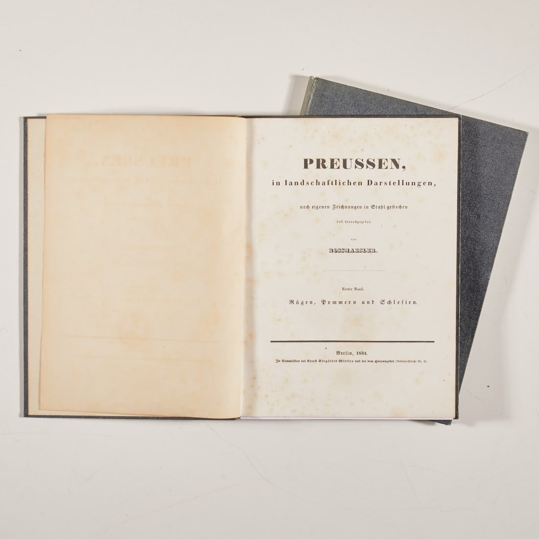 Friedrich Wilhelm Rossmäßler: Friedrich Wilhelm Rossmäßler 1775 Leipzig - 1858 Leipzig - "Prussia, in scenic representations, engraved in steel after his own drawings" (2 vols.) - Berlin, Ernst Siegfried Mittl