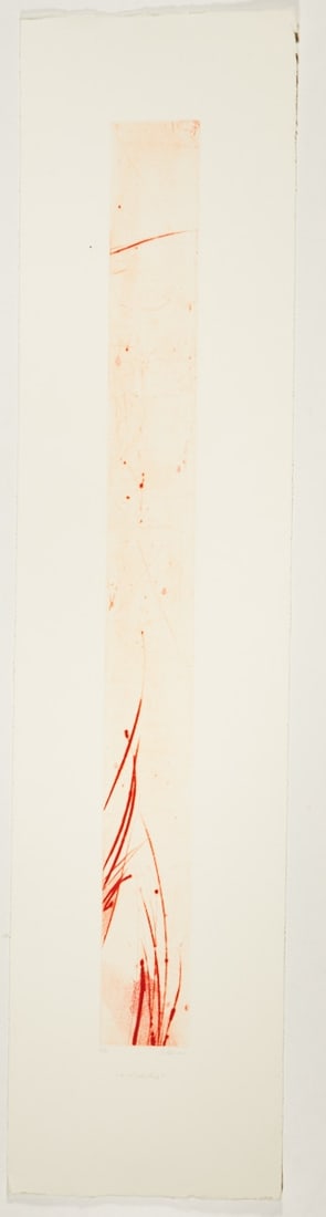 Johannes Haider: Johannes Haider 1954 Eisenstadt - 2014 Oslip - "It is very early" - 2010 color etching/paper. 11/34. 97.5 x 9.5 cm, 124 x 29 cm. Signed and dated lower right: J. Haider 2010. Titled lower