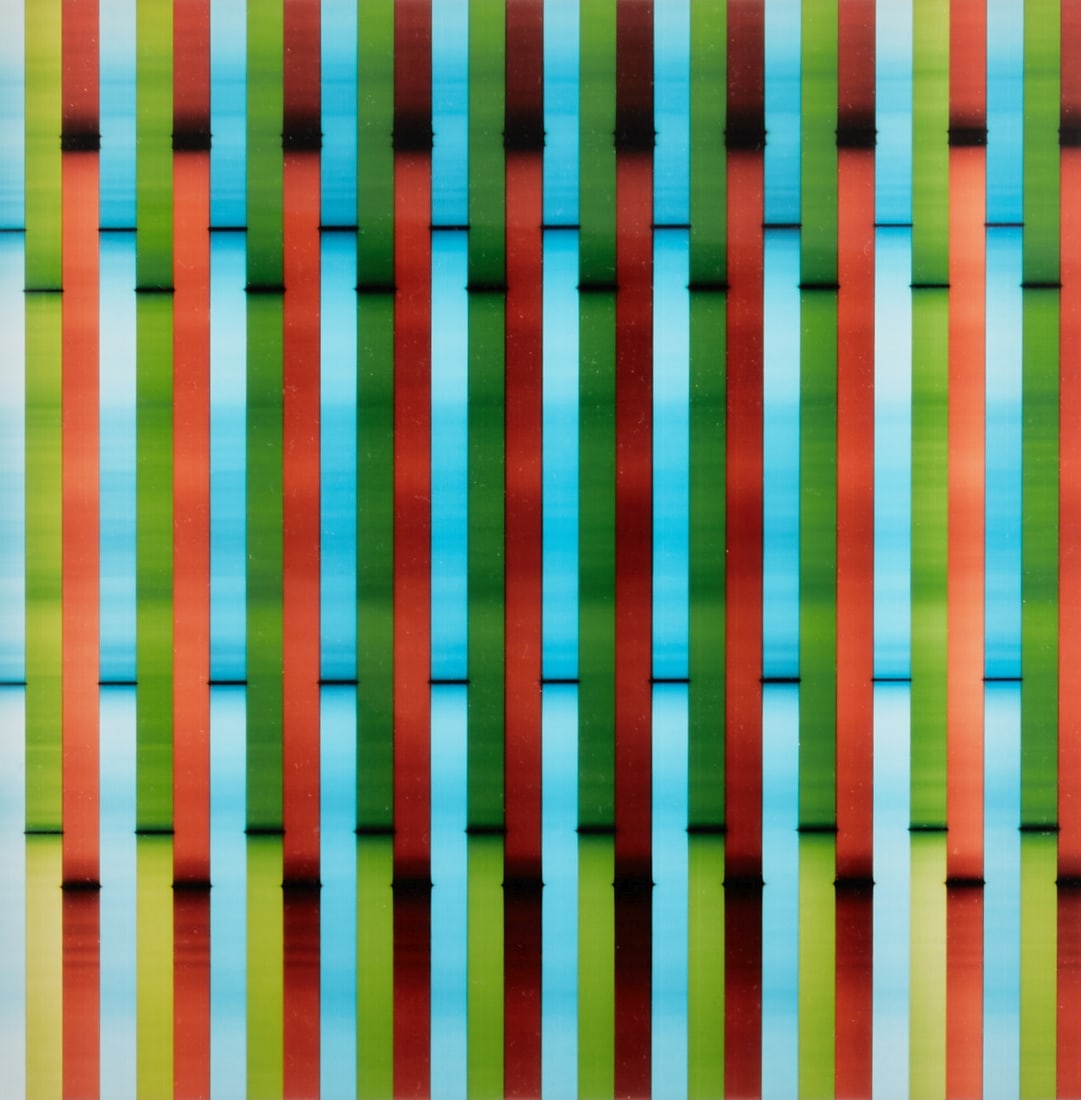 Karl Martin Holzhäuser: Karl Martin Holzhäuser 1944 Gardelegen - "Light Painting" - (2003) C-print/Fujicolor photo paper. 7/12. 35 x 35 cm, 52.4 x 52.5 cm (dimensions with frame). Titled, dated, and signed on the reverse: L