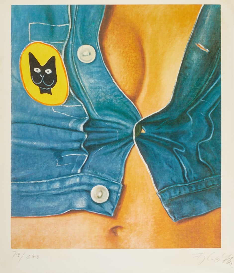 Fritz Köthe: Fritz Köthe Berlin 1916 - 2005 - Erotic Woman - Color offset/paper. 70/100. 35 x 30 cm, 44 x 37.5 cm (dimensions with frame). Signed lower right: F. Köthe. Framed under glass.