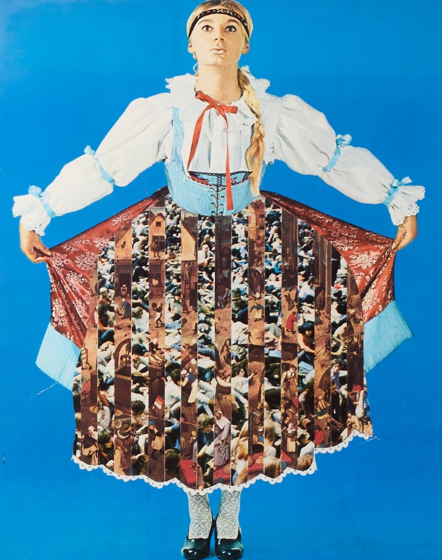 Jirí Kolár: Jirí Kolár 1914 Protivín - 2002 Prague - Untitled - Collage/cardboard. 34 x 27 cm. 57 x 50 cm (dimension with frame). Passe-partout. Fully visible, framed under glass. -