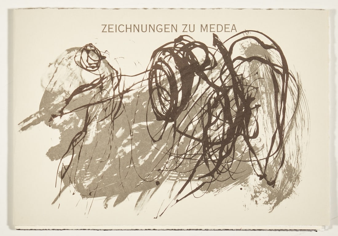 Gerda Lepke: Gerda Lepke 1939 Jena - lives in Gera and Dresden - "Drawings for Medea" - (1996) 3rd edition. 18/30. 27.5 x 40 cm. Signed in the imprint: Gerda Lepke. Below with personal dedication. For