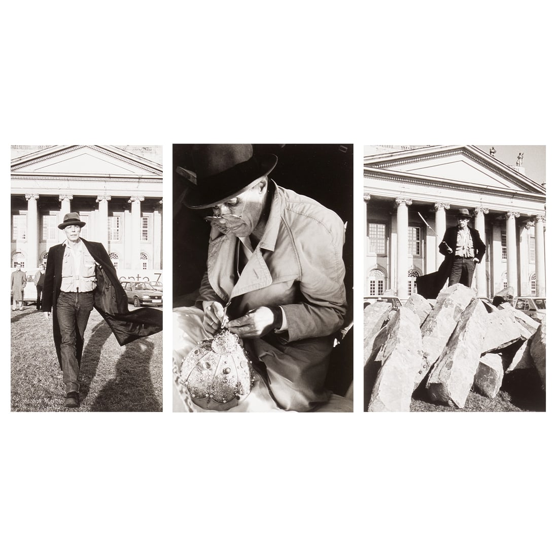 Dieter Schwerdtle: Dieter Schwerdtle 1952 Kassel - 2009 Kassel - Joseph Beuys, documenta 7 - (1982) 3 silver gelatin prints/paper. Each 39.9 x 27.8 cm (sheet size), 50 x 40 cm (dimensions with passe-partout). All verso