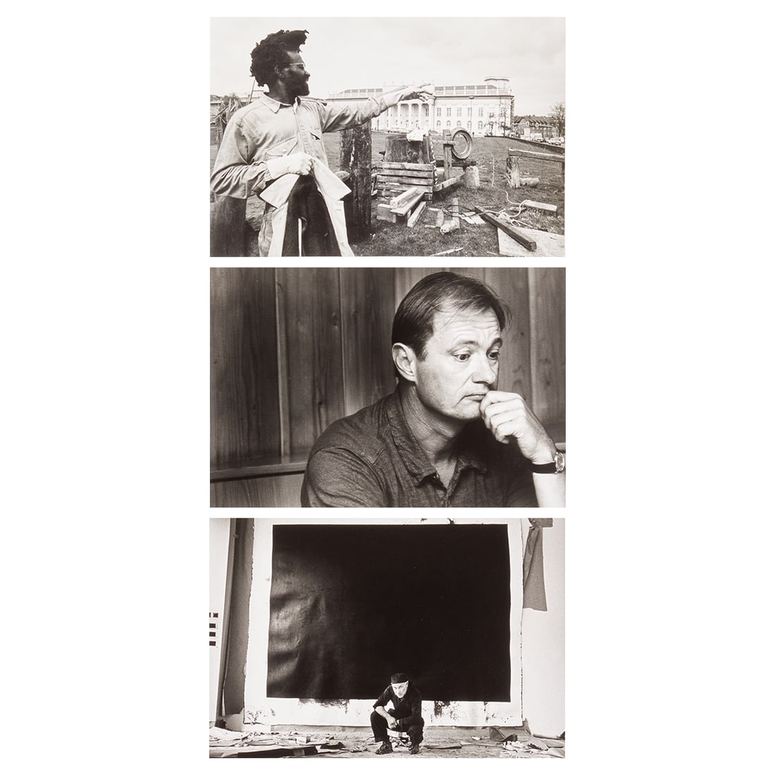 Dieter Schwerdtle: Dieter Schwerdtle 1952 Kassel - 2009 Kassel Convolute - Richard Serra, documenta 7 - (1982) Silver gelatin print/paper. 30 x 40.5 cm (sheet size), 40 x 50 cm (dimensions with passe-partout). Verso ins