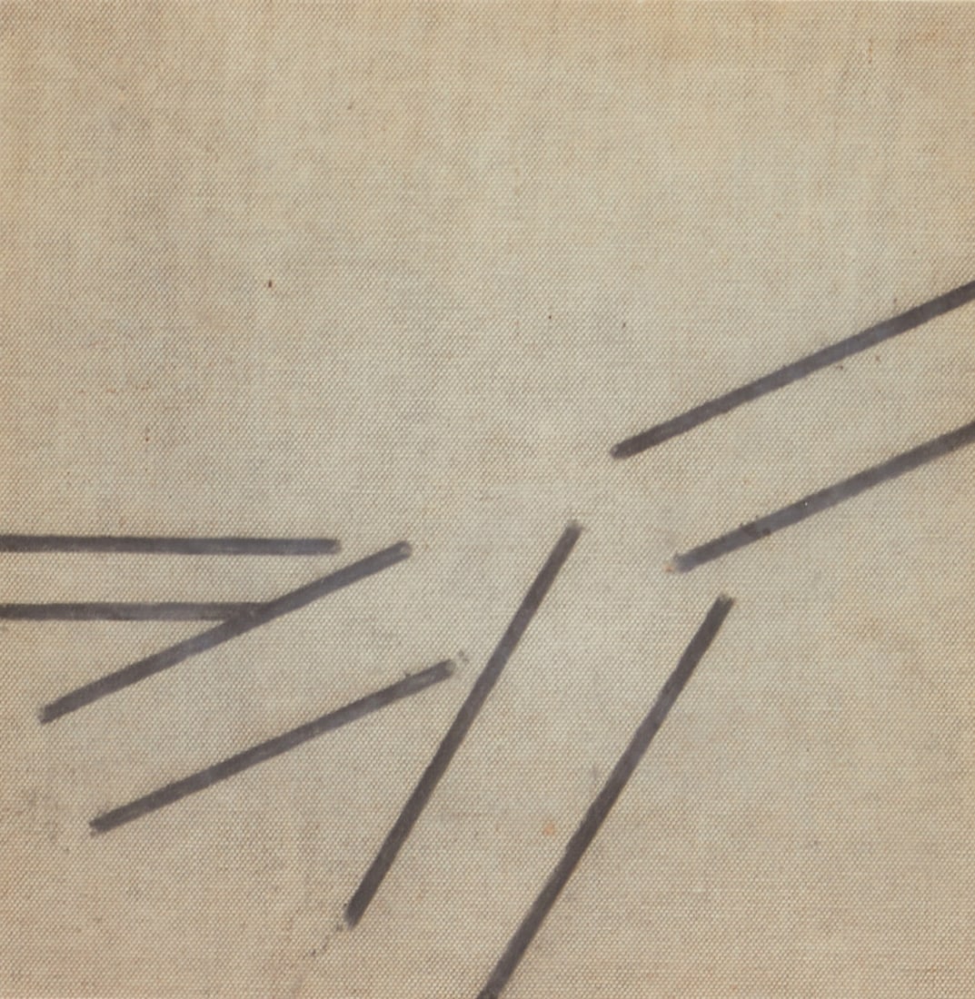 Rainer Tappeser: Rainer Tappeser 1941 Düsseldorf - "Edition Object" - Graphite/textile. 20 x 20 cm, 30 x 30 cm (dimensions with frame). Inscribed and titled on the reverse: Rainer Tappeser /