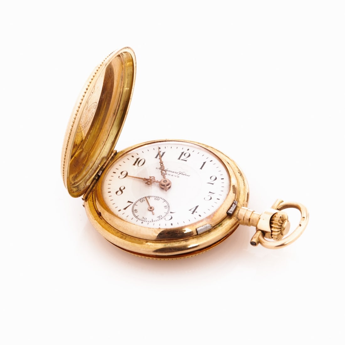 Audemars Frères - Ladies' Savonnette: Audemars Frères - Ladies' Savonnette Company Audemars Frères, Geneva. 585/- rose gold, hallmarked. Weight: 26.3 g. Three-cover gold. Stamped in covers: 14K, Audemars Frères (in