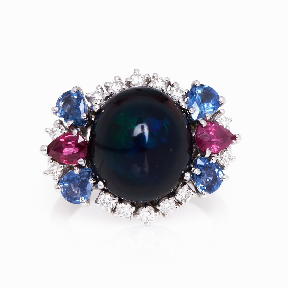 Exciting Opal Ring in Intense Blue (1 of 1)