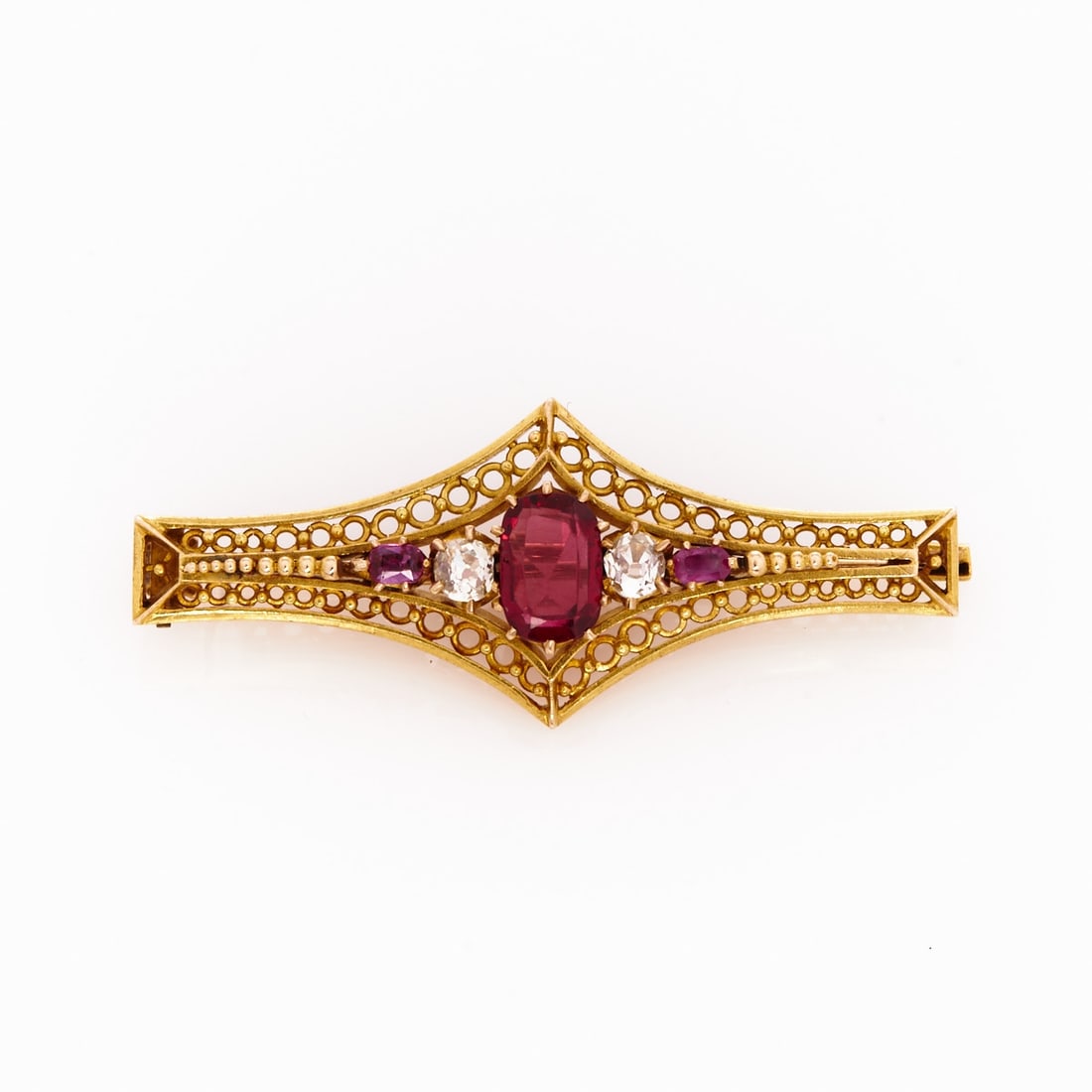 Antique Brooch with Diamonds and Rubies (1 of 1)