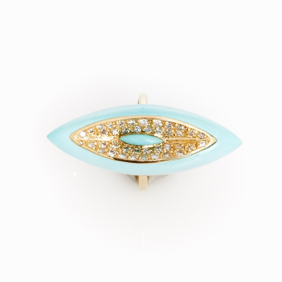 Navette-Shaped Turquoise Ring (1 of 1)