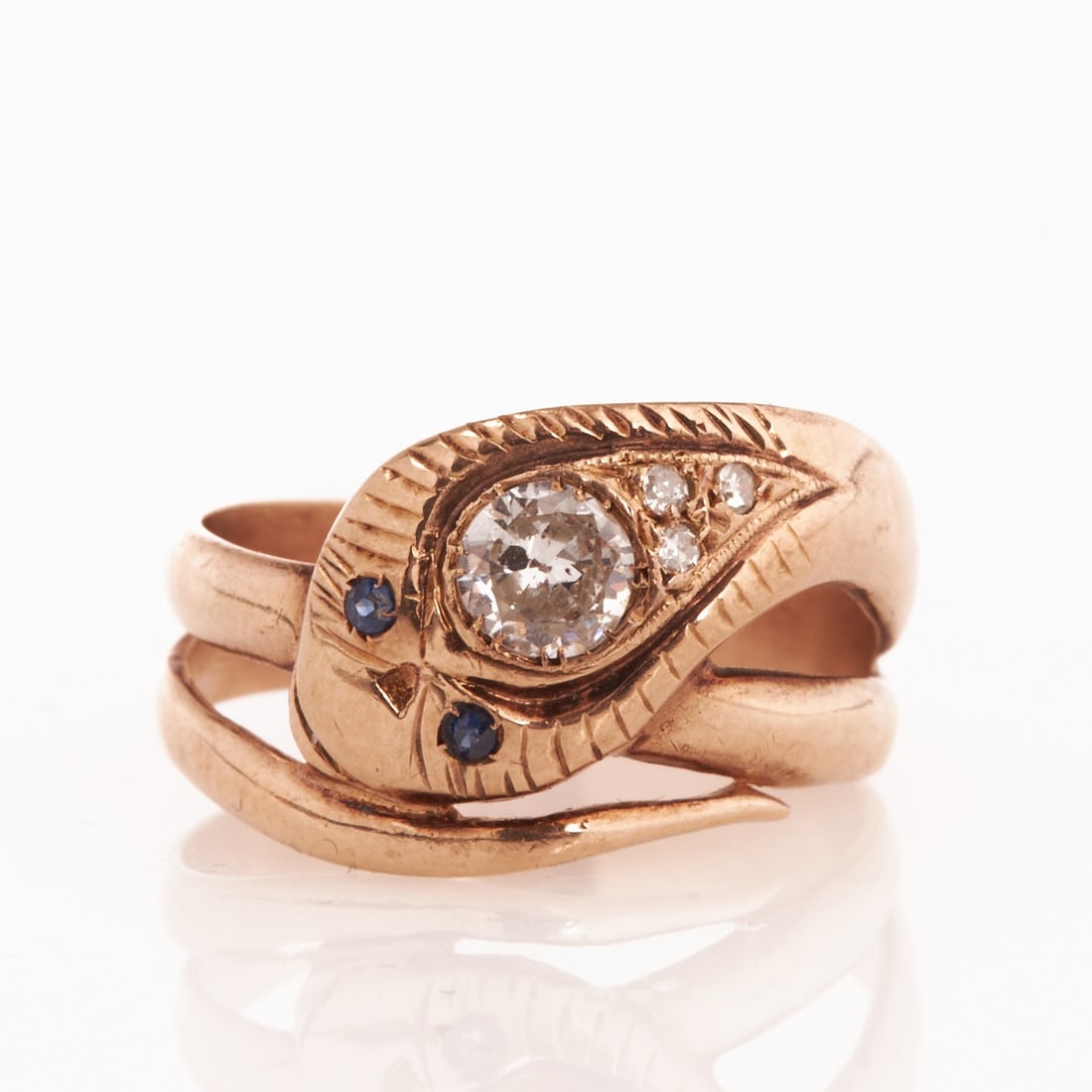 Snake Ring with Diamonds - "Promise ring" (1 of 1)
