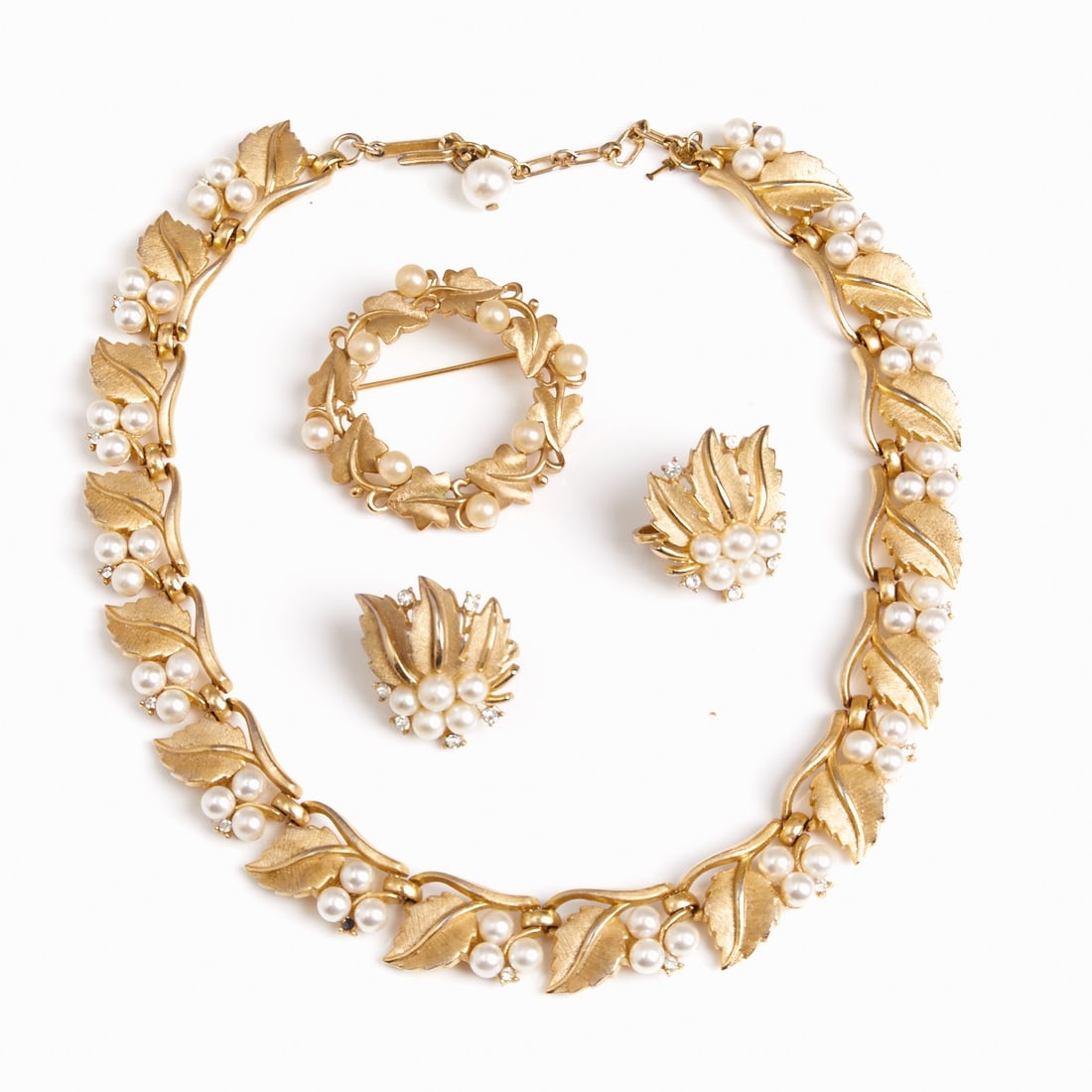 TRIFARI Alfred Philippe - Parure with Vine Leaf Motif (3 parts) (1 of 1)