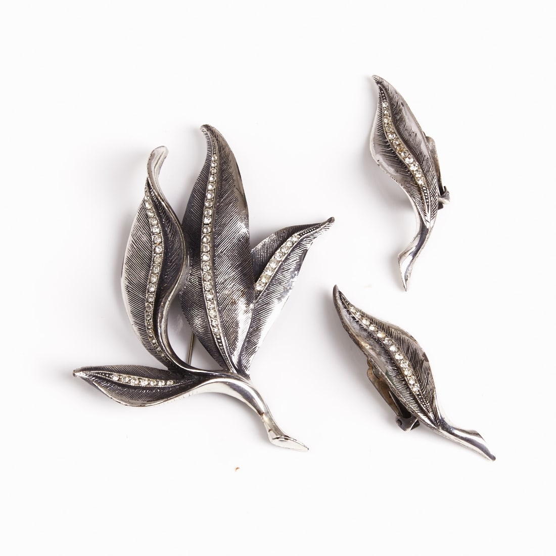 TORTOLANI - Vintage Brooch with Pair of Ear Clips (2 parts) (1 of 1)