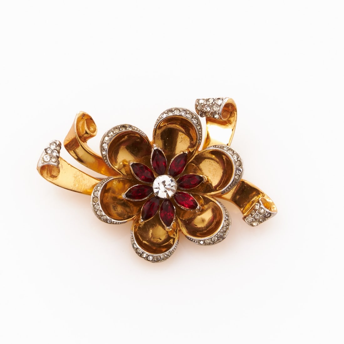 CORO CRAFT - Vintage Floral Brooch (1 of 1)