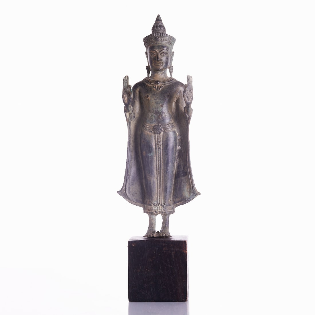 Standing Crowned Khmer Buddha in Lopburi style (1 of 2)