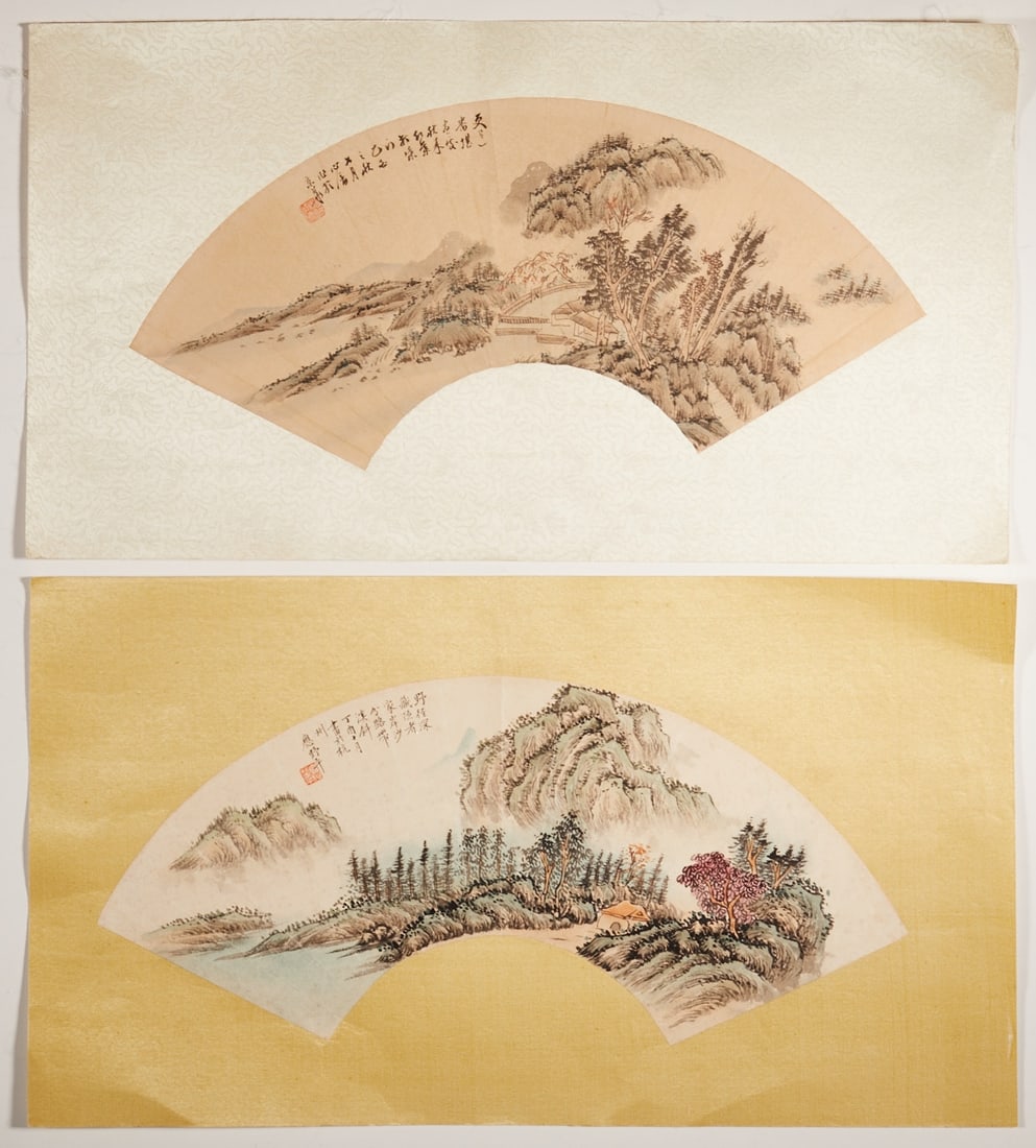 Two Chinese fans - Paintings by Ying Yeping (1 of 1)