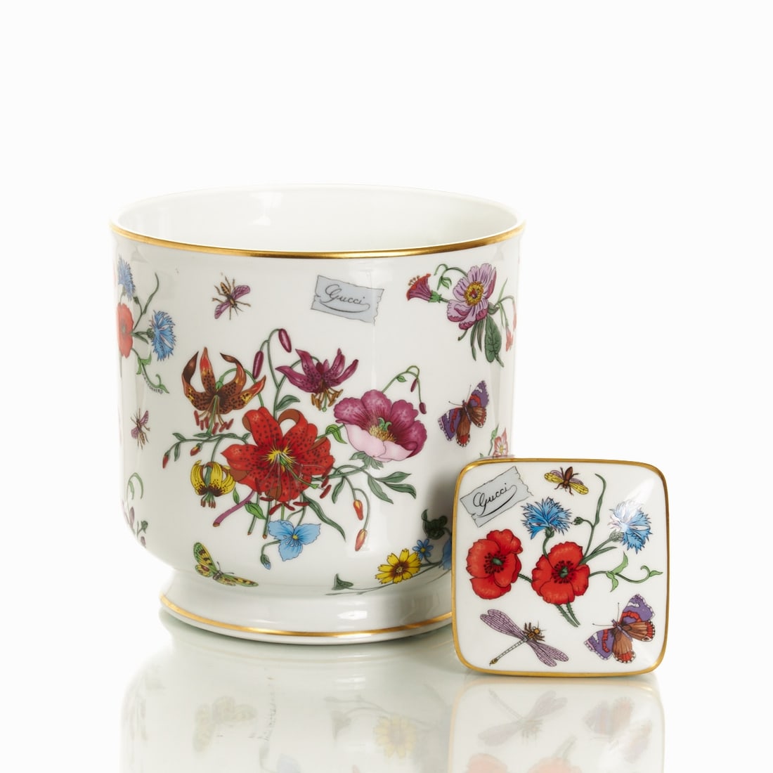 Cachepot and covered box - Gucci x Bernardaud Limoges, 1970s (1 of 2)