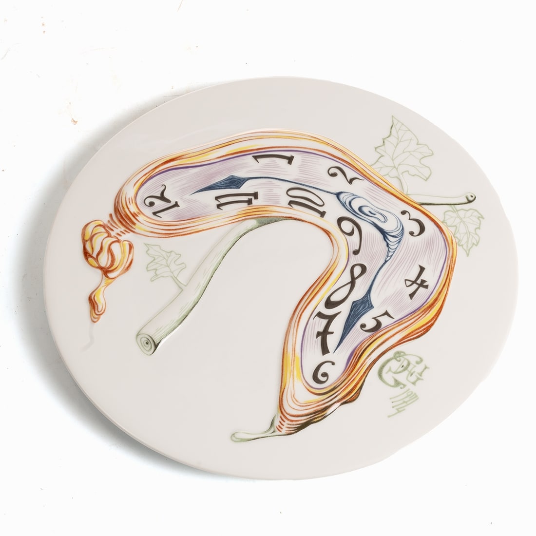 Annual Plate - Salvador Dali, Rosenthal 1976, motif of the melting clock (1 of 2)