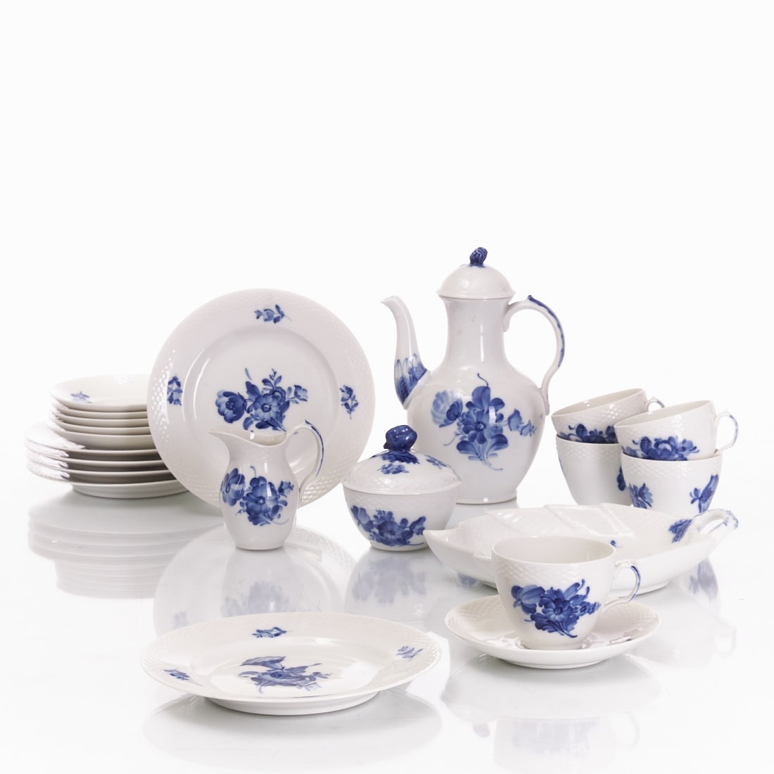 21-piece coffee service for 5 people - Blue Flower, Copenhagen 1961-1964 (1 of 1)