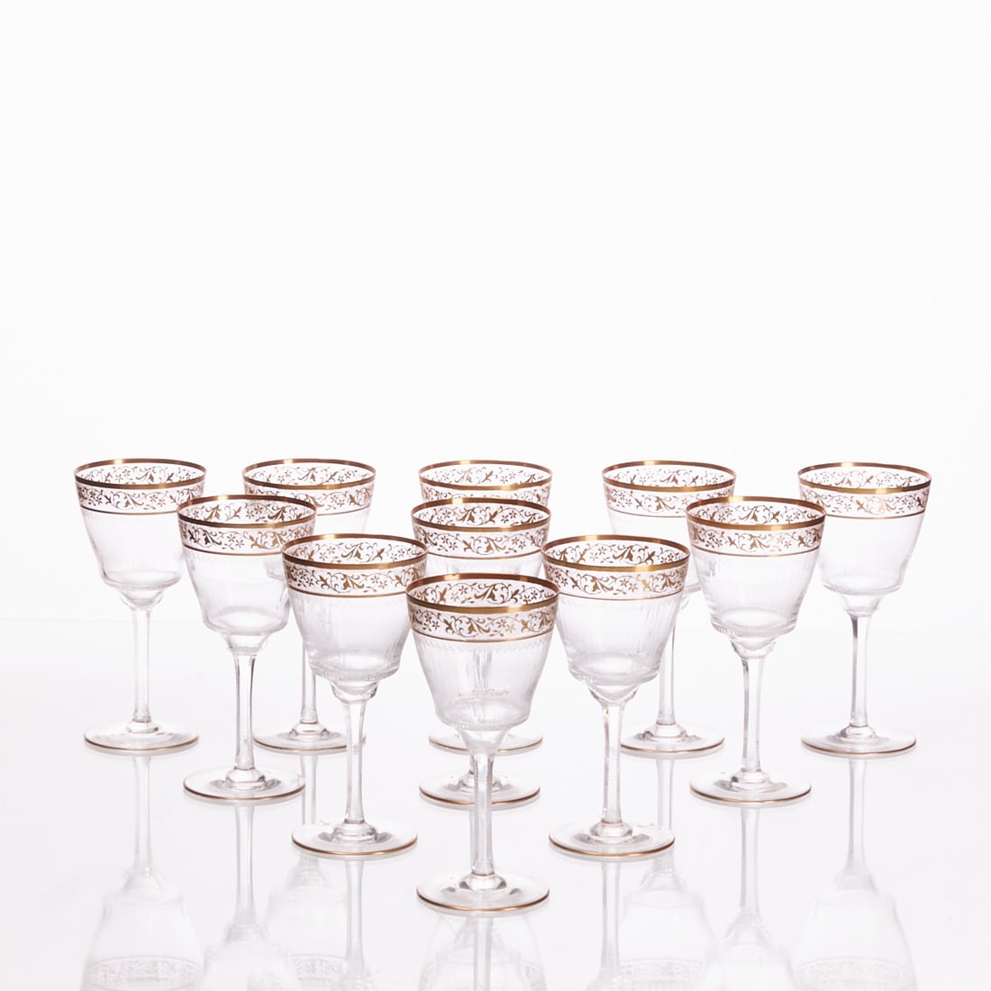 11 white wine glasses - VENEZIA model. Verreries & Cristalleries de Saint Louis.b (1 of 1)
