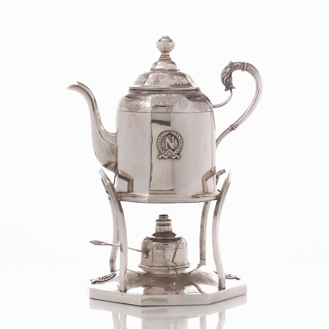 Rare Pot on Rechaud Napoleon Monogram (1 of 1)