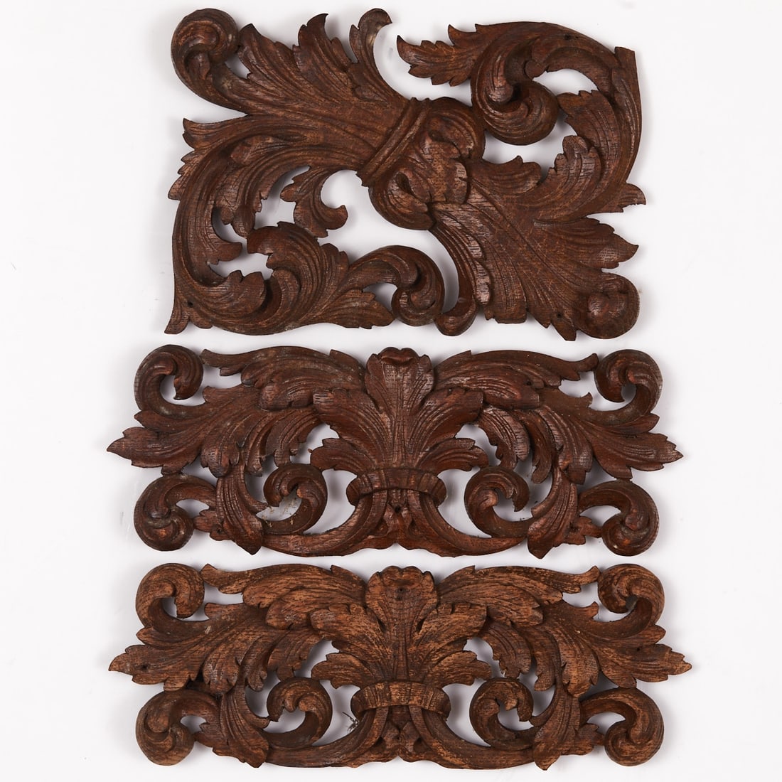 Baroque Decorative Appliques / Carved Ornaments, 3-piece (1 of 1)