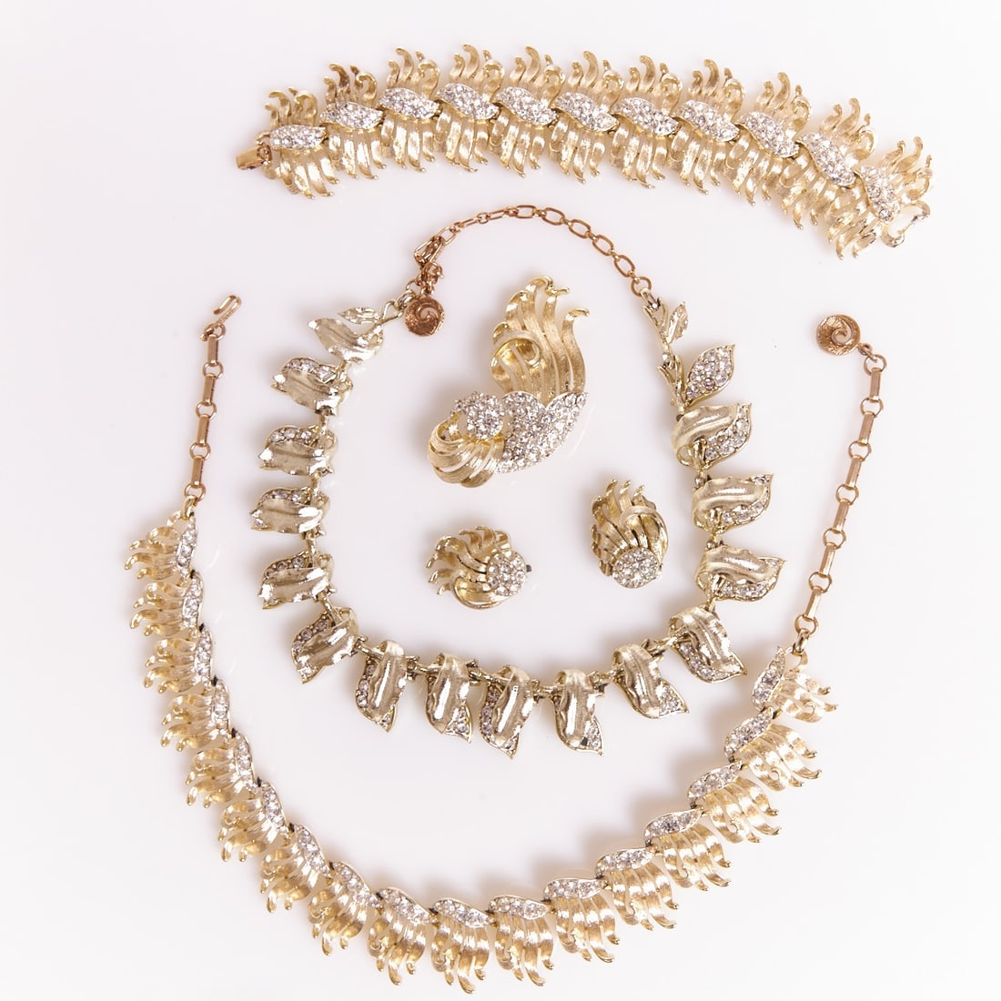 LISNER - Vintage Parure with Rhinestones (3 pieces) (1 of 1)