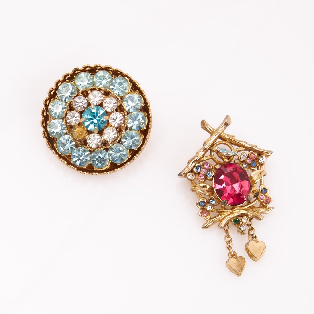 CORO - Two vintage brooches ''Wedding cake'' and ''Bird house'' (1 of 1)