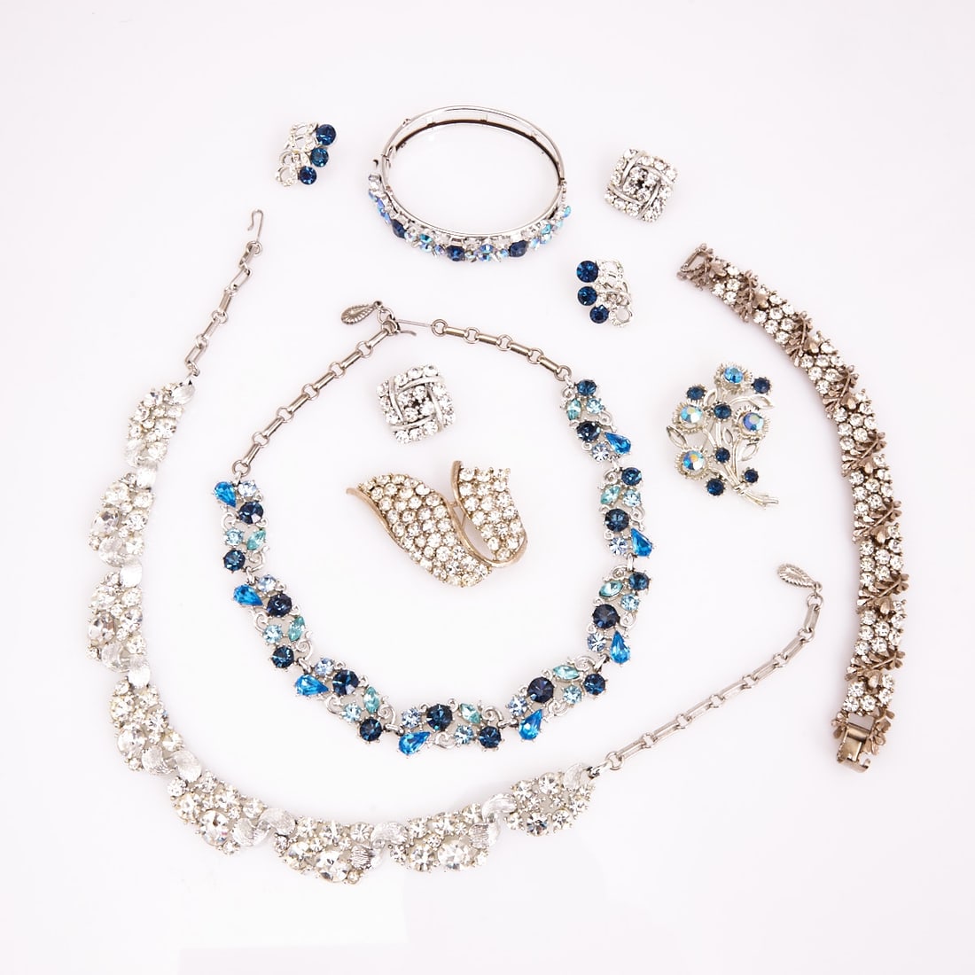 LISNER - Two vintage parures with rhinestones (8 pieces) (1 of 1)
